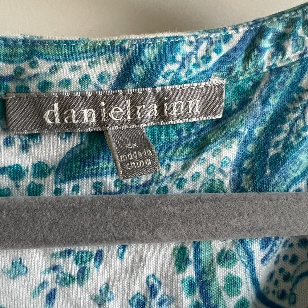 Daniel Rainn Rayli Split Neck Blouse - Turquoise … - image 7